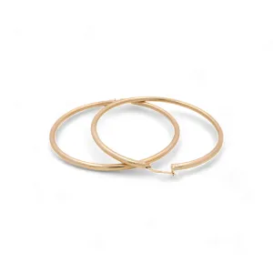 14K Yellow Gold Large Hoop Women's Earrings