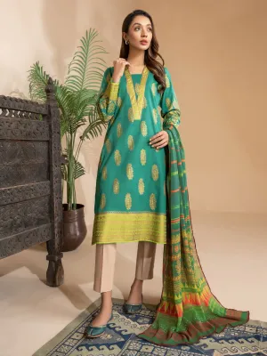 2 Piece Lawn Suit-Gold Paste Print (Unstitched)