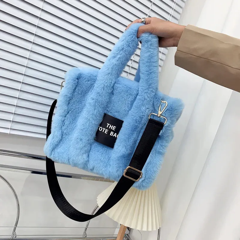 2024 Fluffy Faux Fur Tote Bag – Soft, Stylish, and Party-Ready!