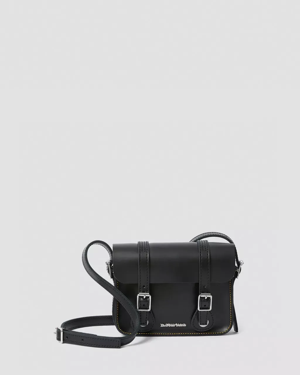 7" Leather Satchel in Black Kiev & Smooth Leather