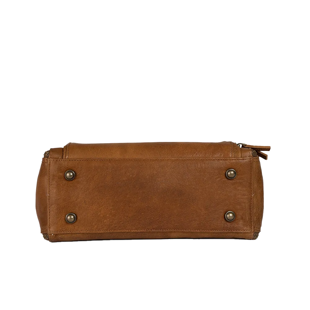 A Large Darning Leather Satchel