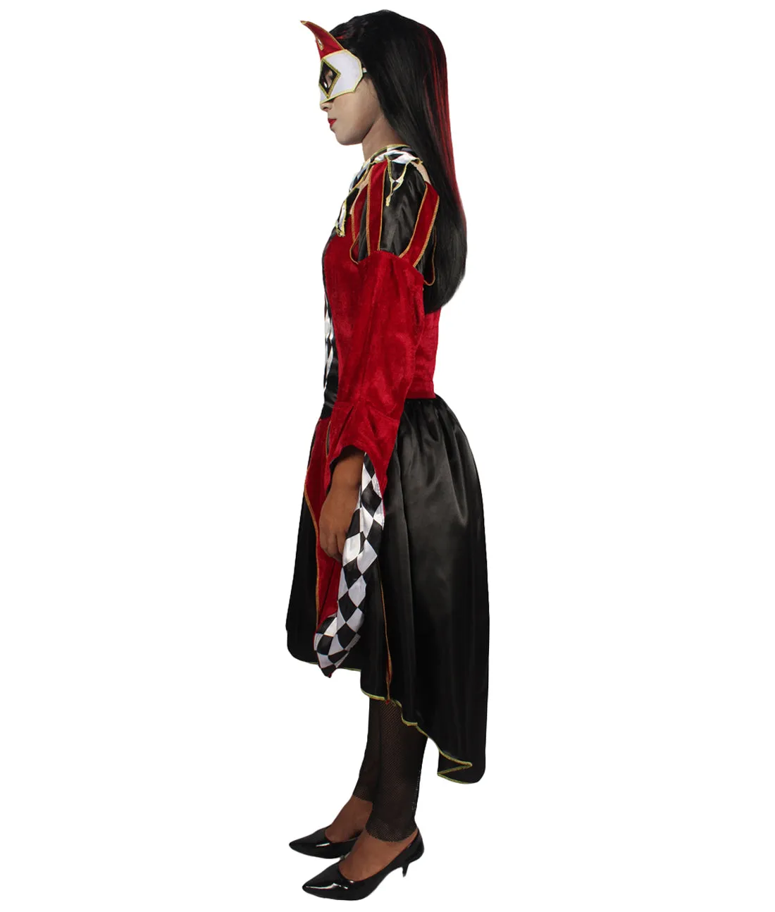 Adult Women GOTHIC VENETIAN Costume | Red & Black Halloween Costume