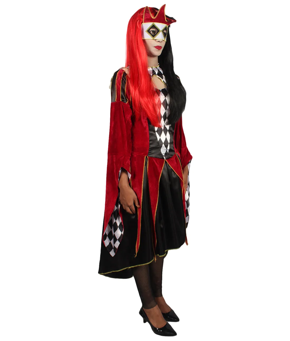 Adult Women GOTHIC VENETIAN Costume | Red & Black Halloween Costume