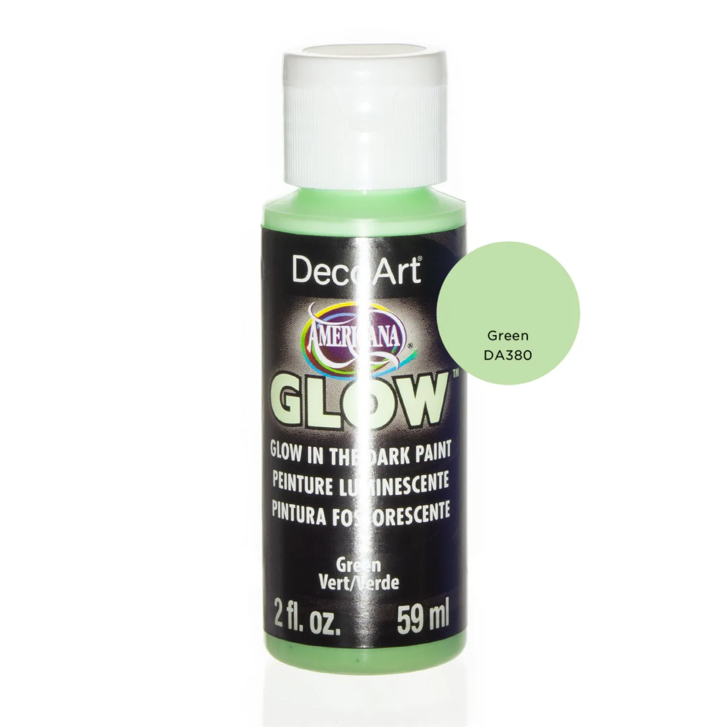 Americana Glow In The Dark Paint 2oz - Green