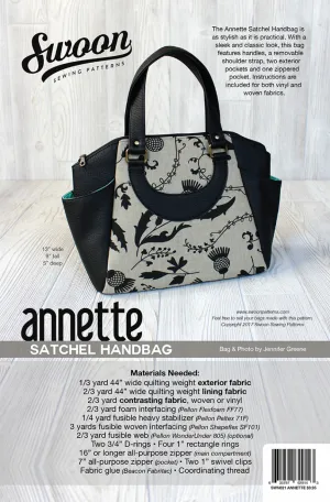 Annette Satchel Handbag Pattern