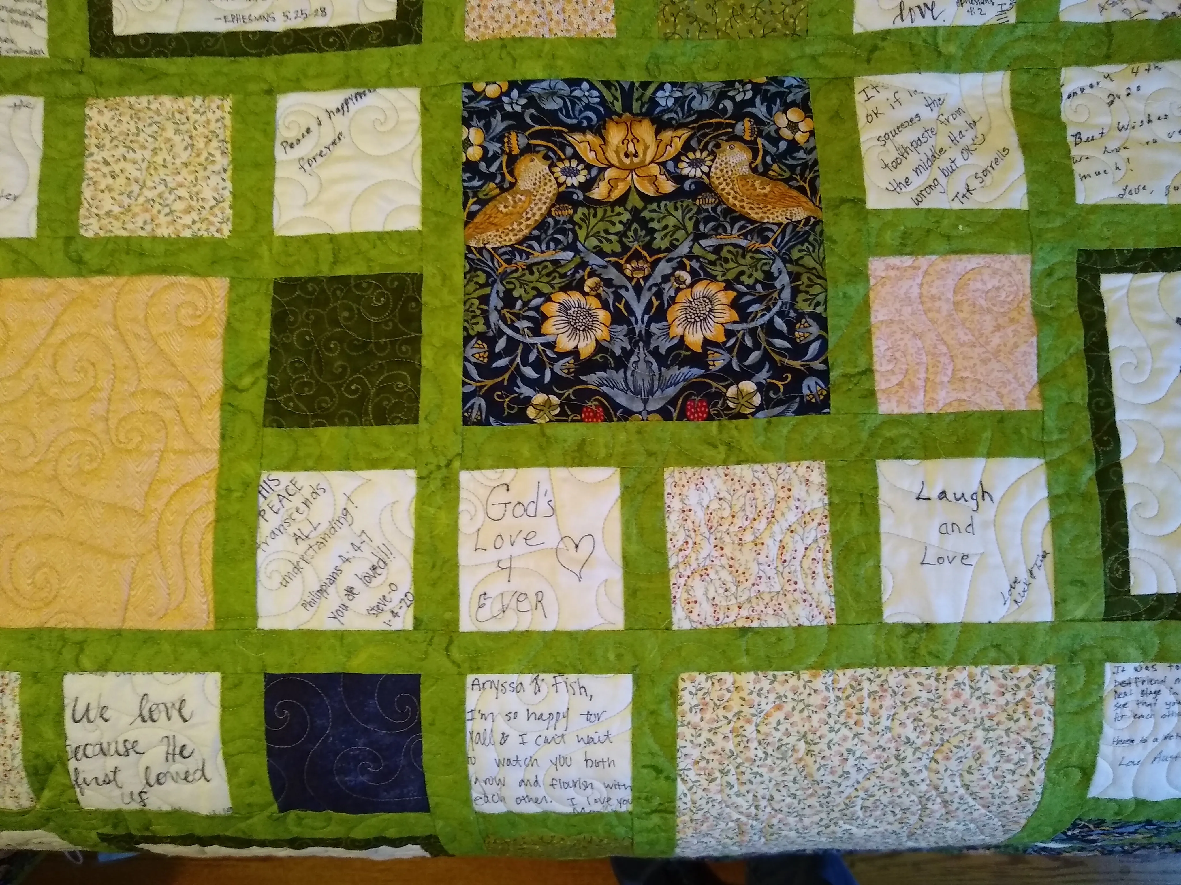 Anyssa and Fischer's Wedding Signature Quilt