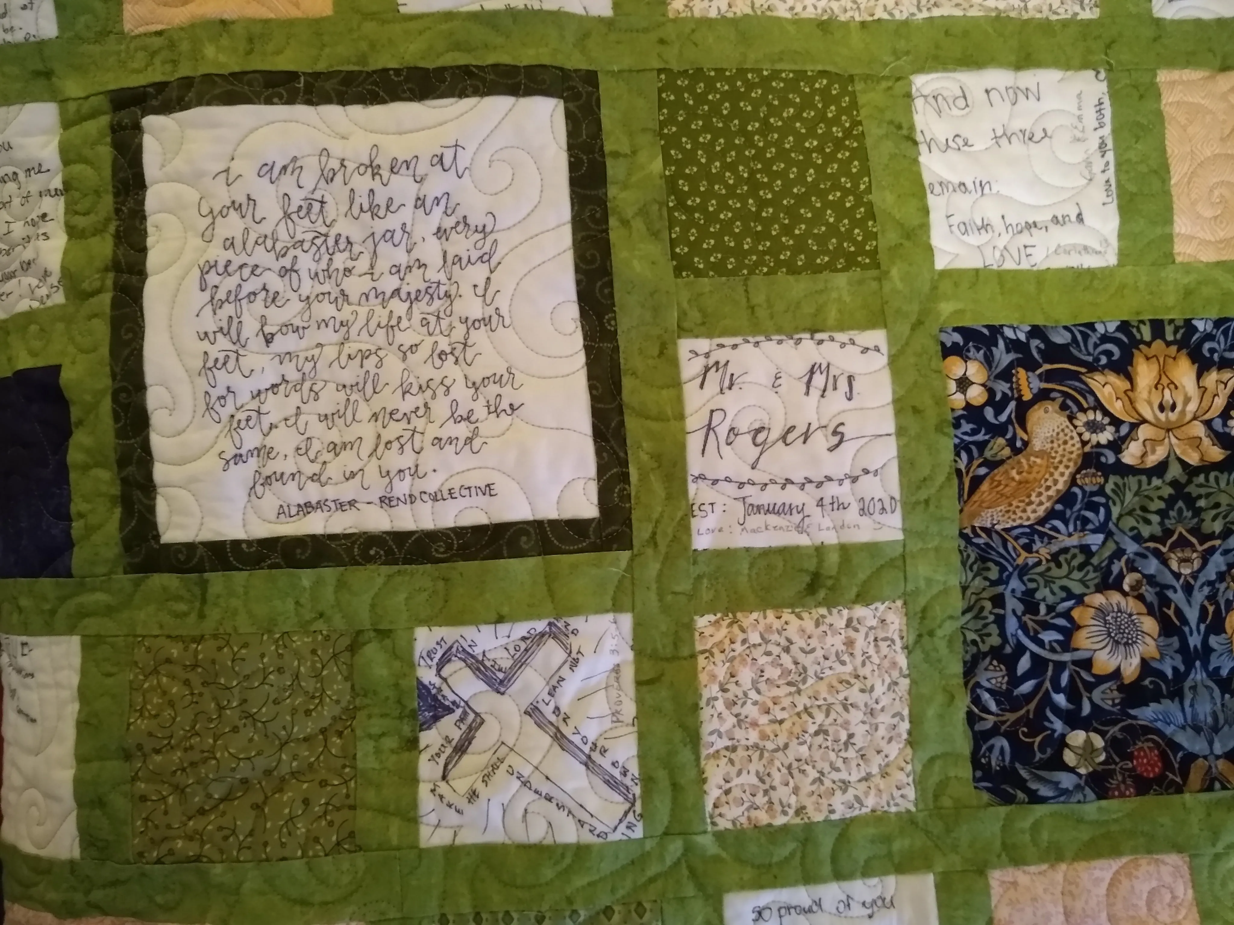 Anyssa and Fischer's Wedding Signature Quilt