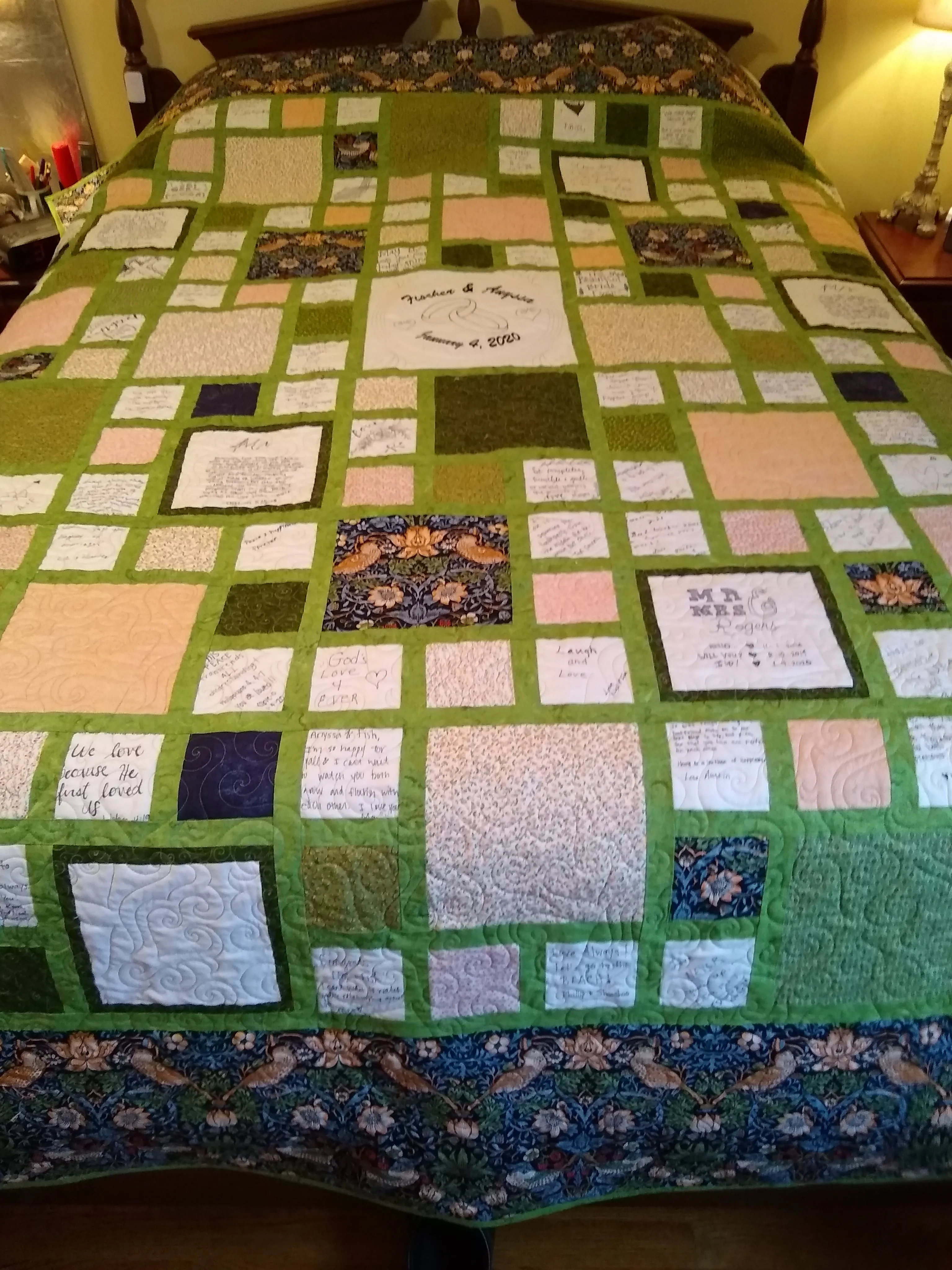 Anyssa and Fischer's Wedding Signature Quilt