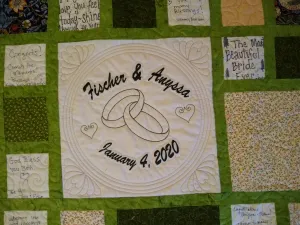 Anyssa and Fischer's Wedding Signature Quilt