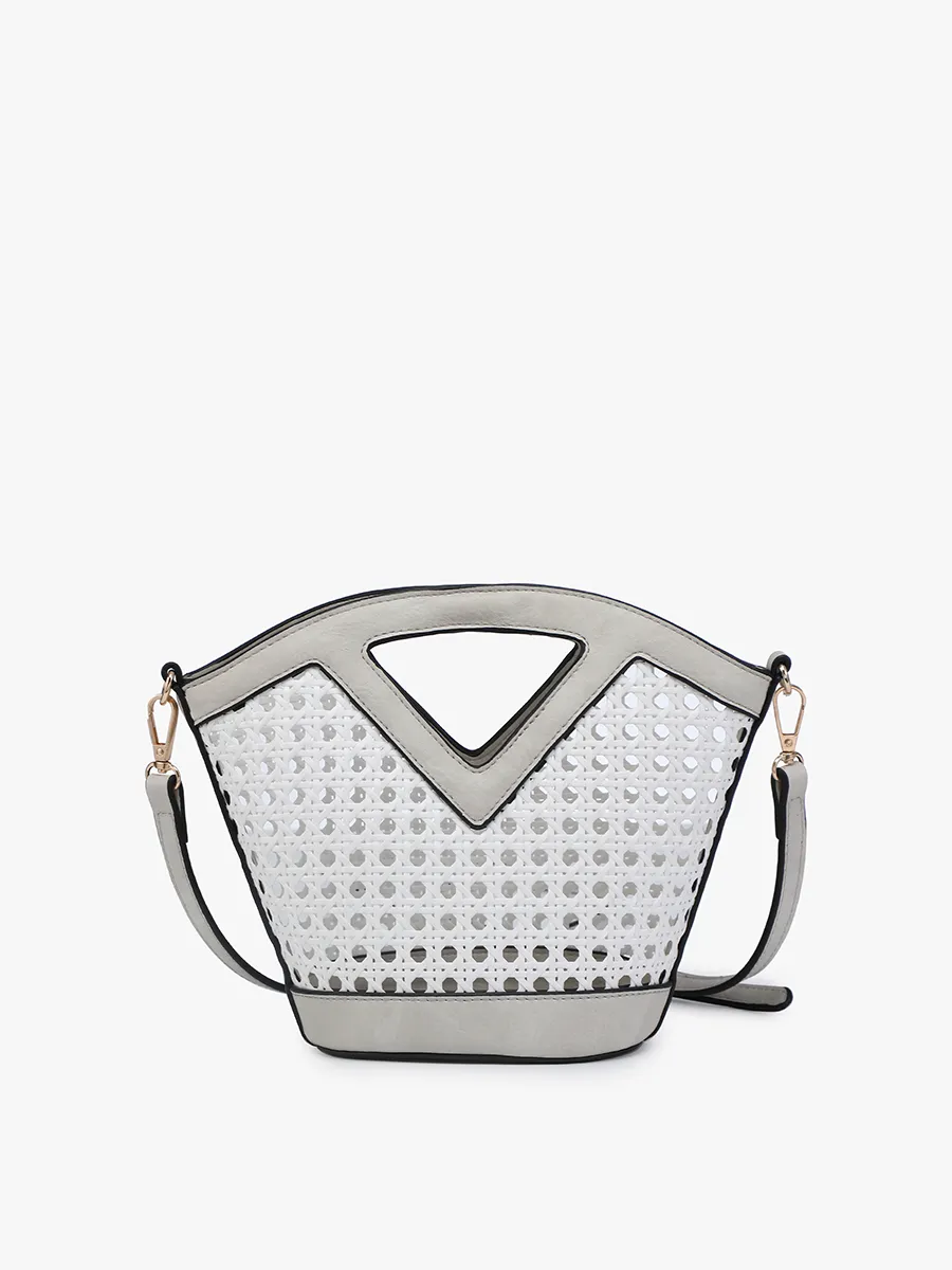 Ashlyn Vegan Rattan Bucket Bag