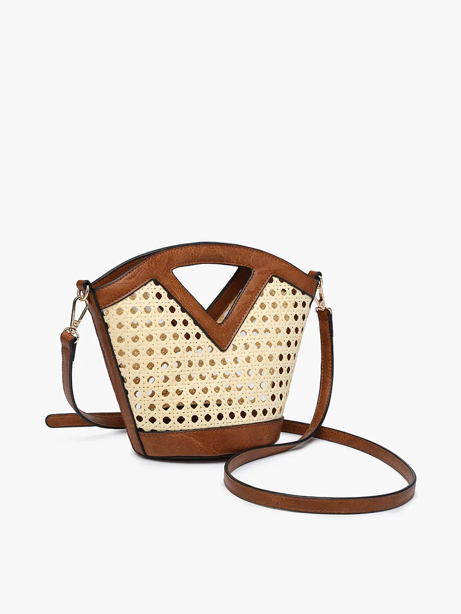 Ashlyn Vegan Rattan Bucket Bag