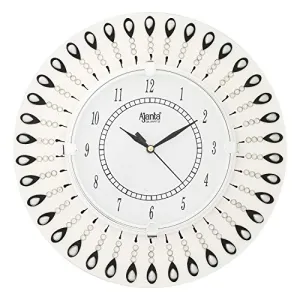 Asian Multistore Hub Ajanta Wall Clock for Home Living Room Office Bedroom Decor Stylish Latest Big Size (Round Design;12x12 Inch; Wooden; White)