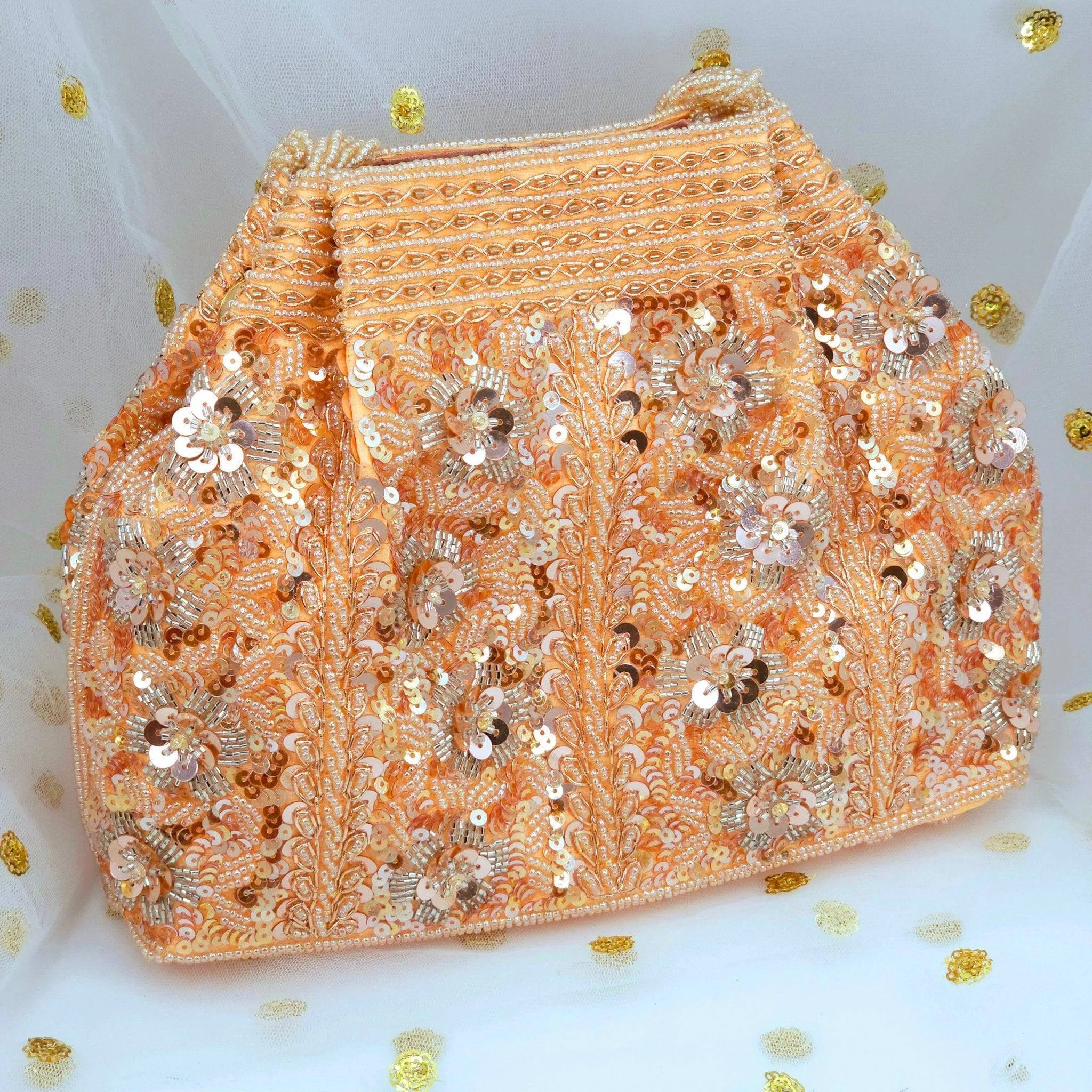 Aurum Bridal Clutch Bag - Rose Gold