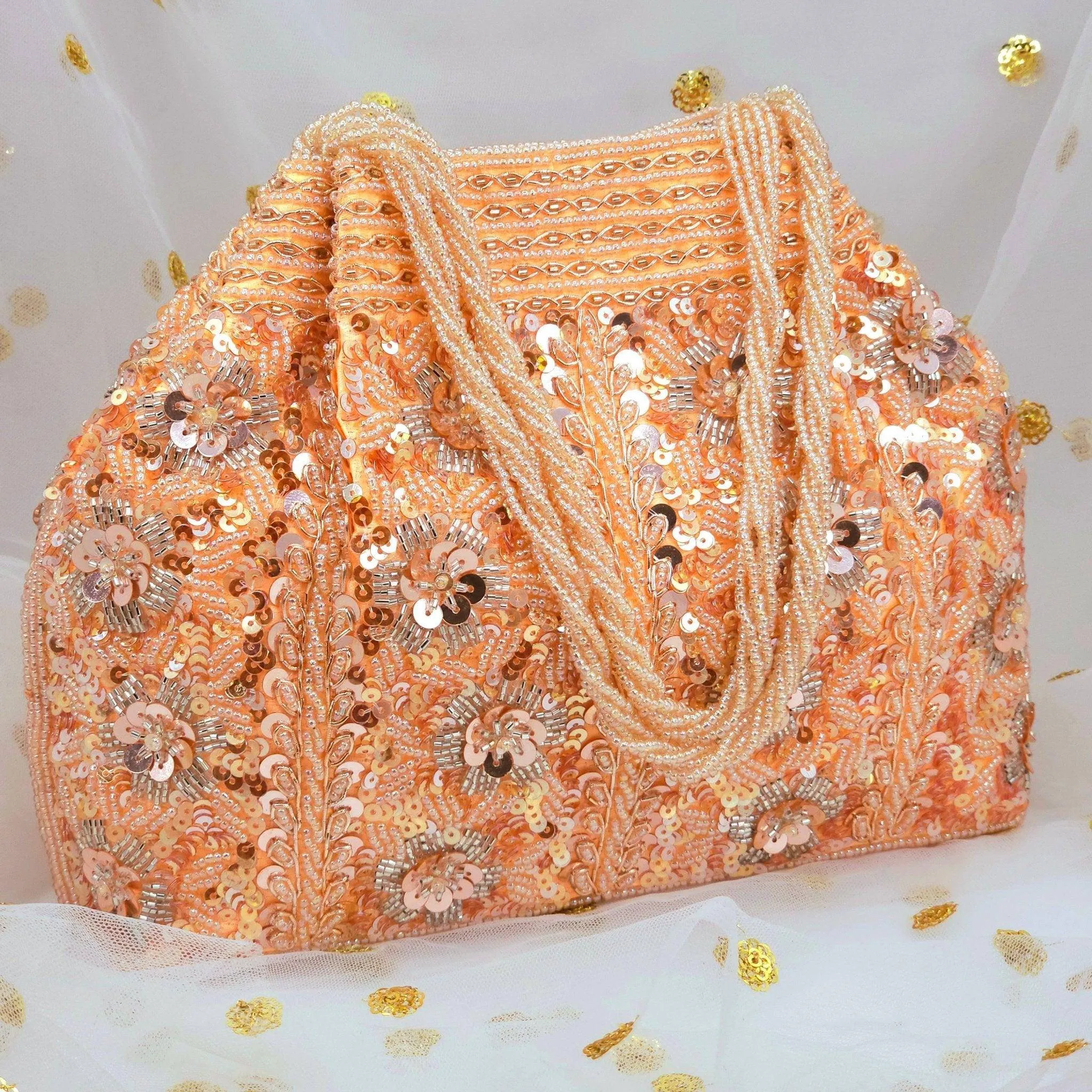 Aurum Bridal Clutch Bag - Rose Gold