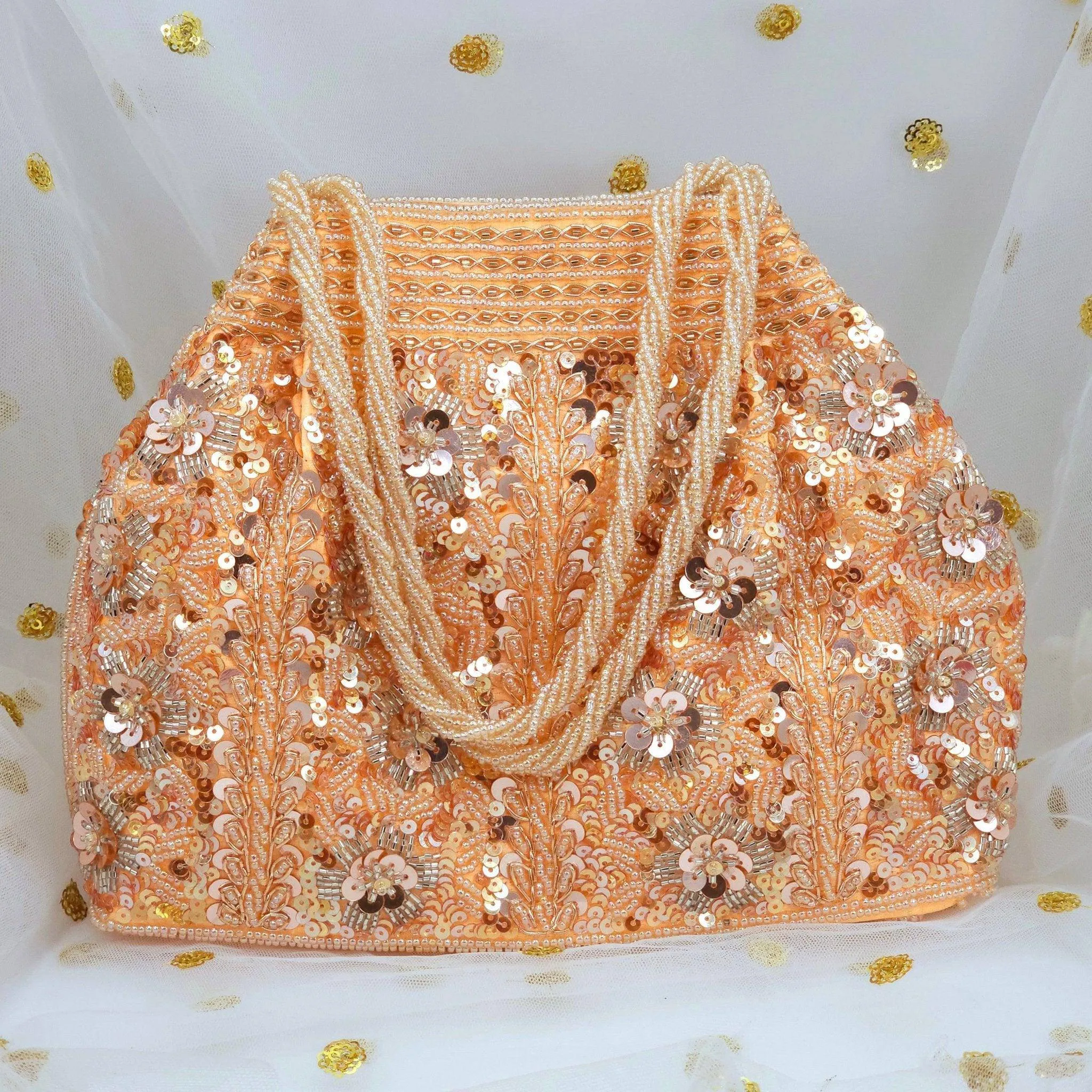 Aurum Bridal Clutch Bag - Rose Gold