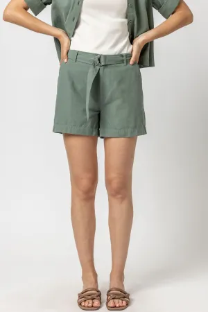 Belted Canvas Shorts