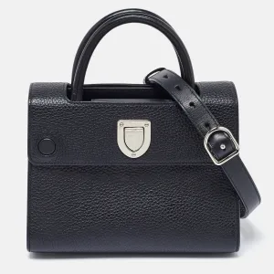 Black Leather Mini Diorever Tote