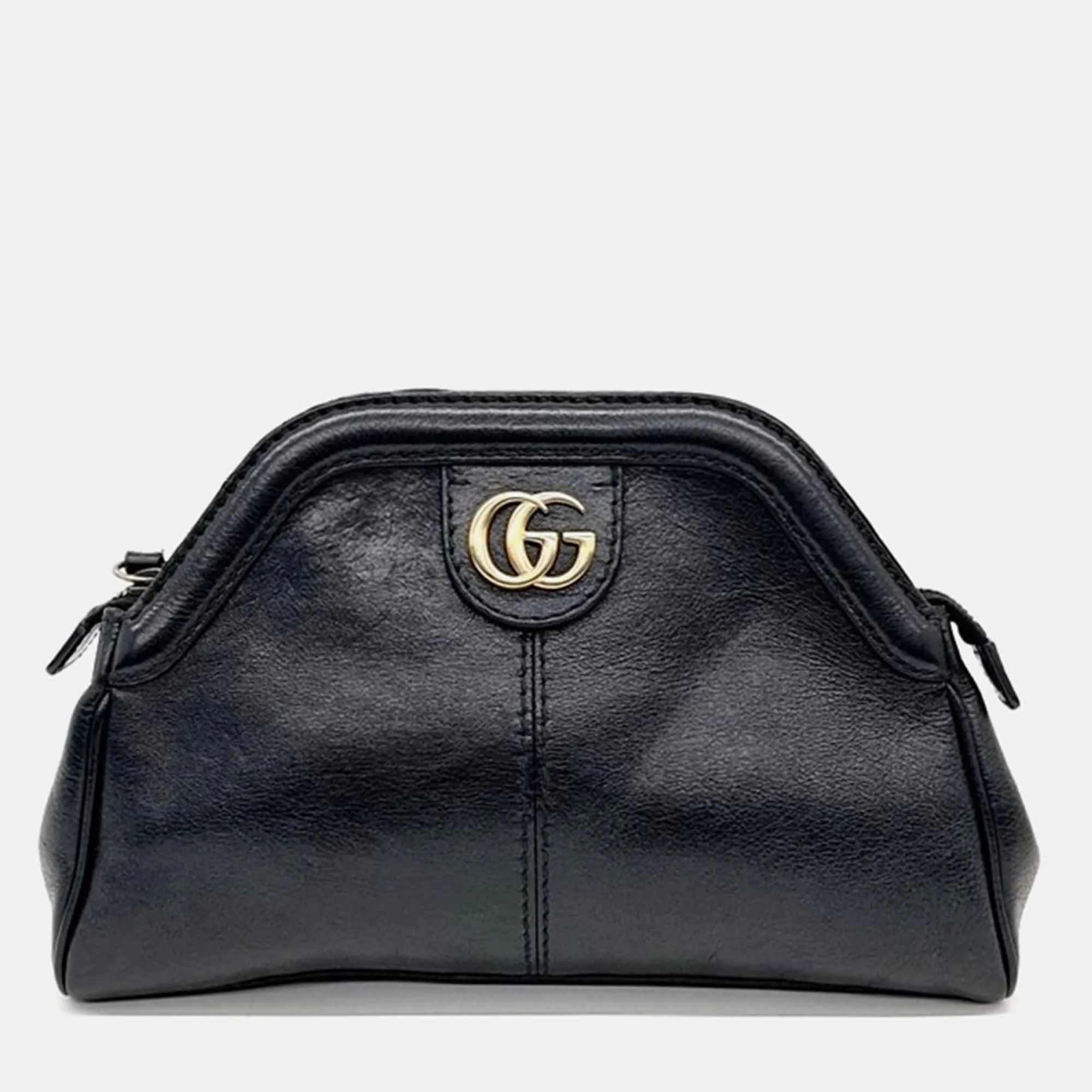 Black Leather Re-Belle Small Shoulder Bag