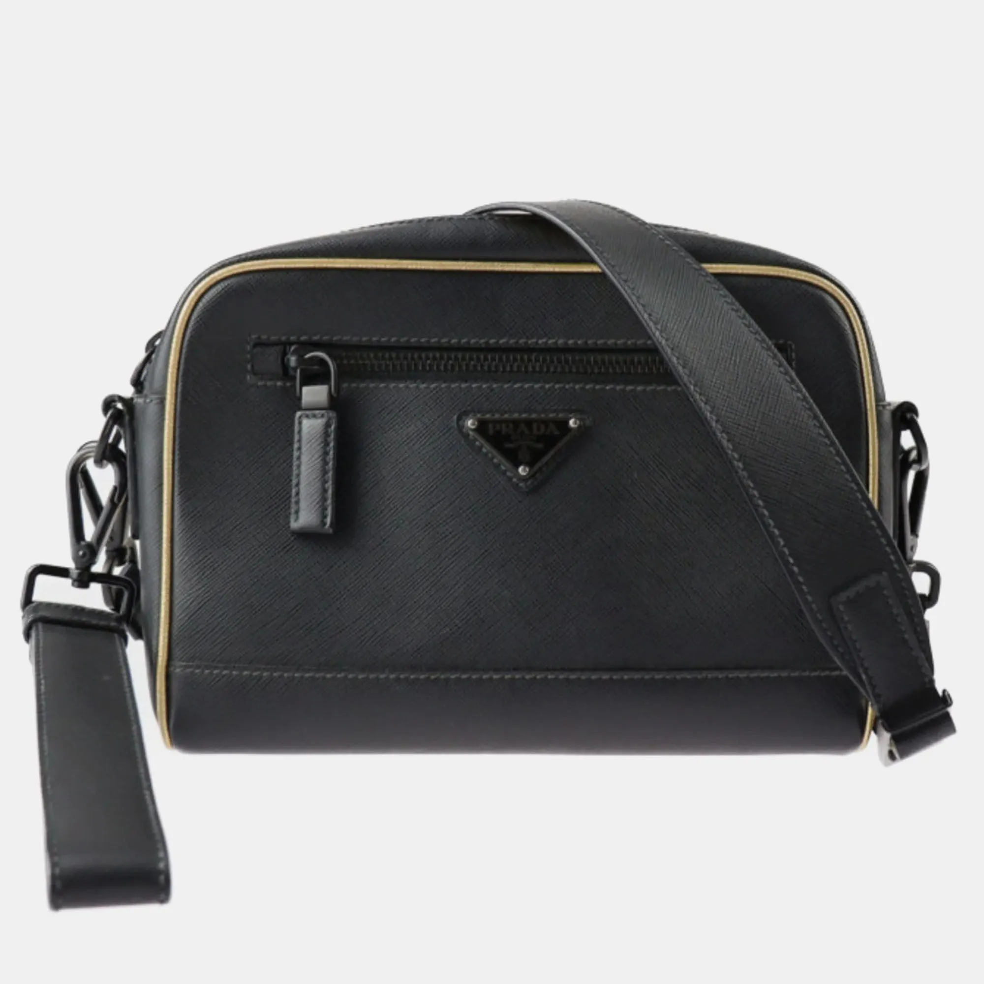 Black Leather Travel shoulder bag