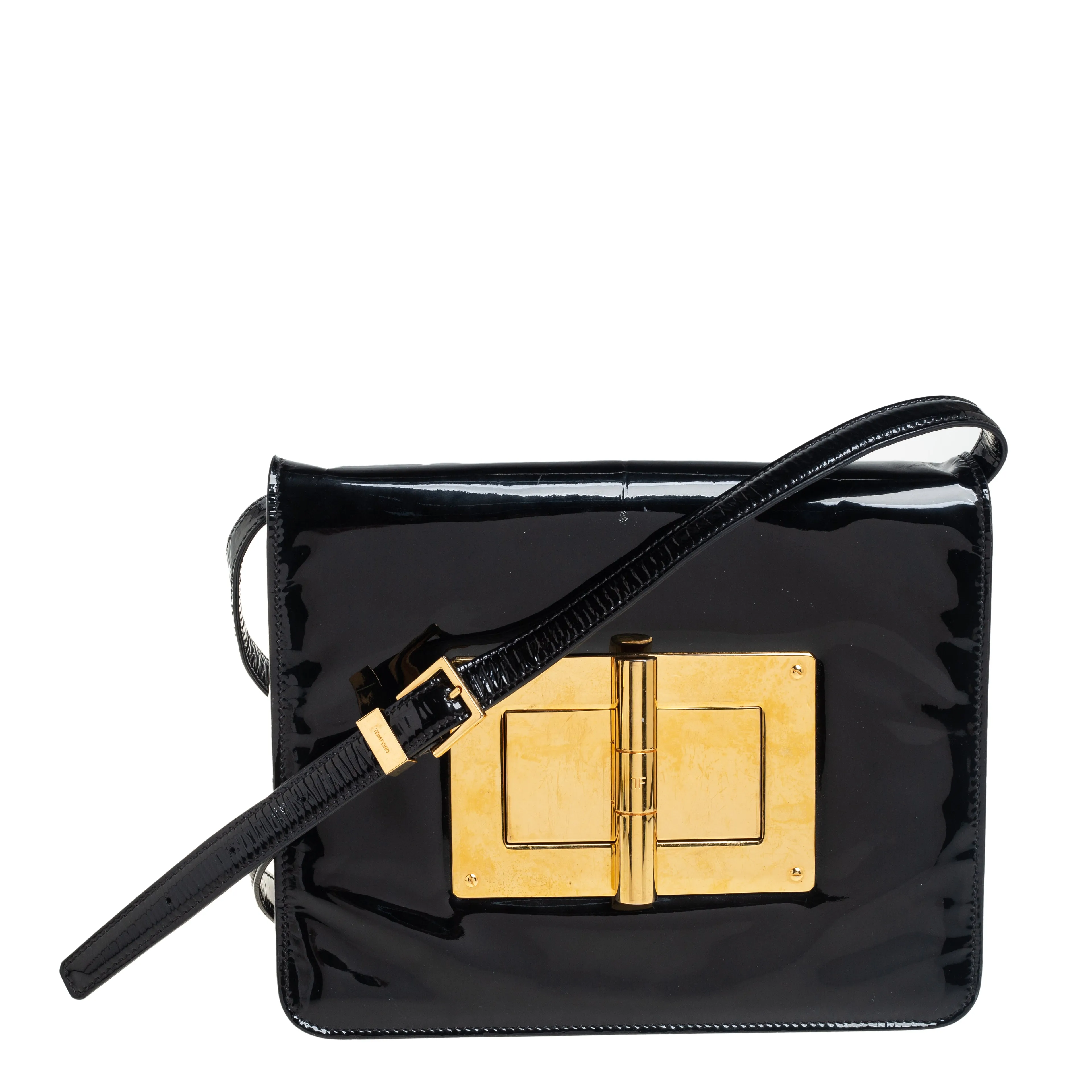 Black Patent Leather Natalia Crossbody Bag