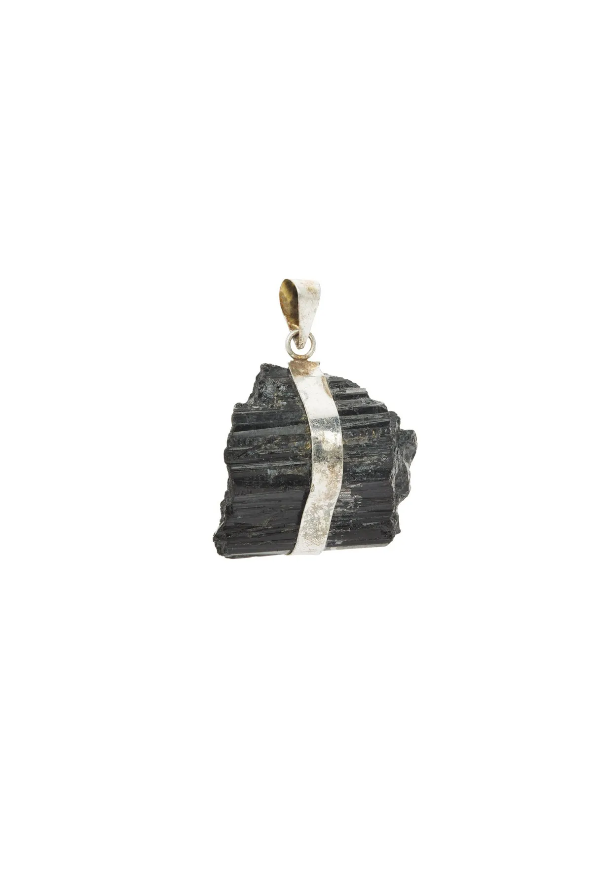 BLACK TOURMALINE SILVER PENDANT - 03