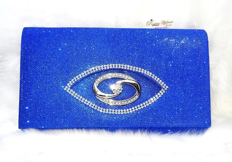 Blue Elegant Fashionable Stylish Designer Casual Hand clutch Hand purse Wedding Purse Party Wear Hand Clutch