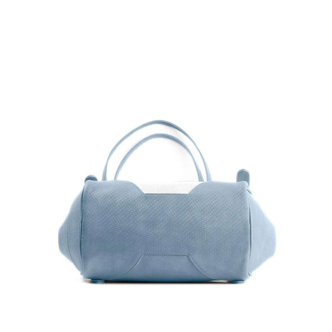 Blue Leather Tote Bag Jungle