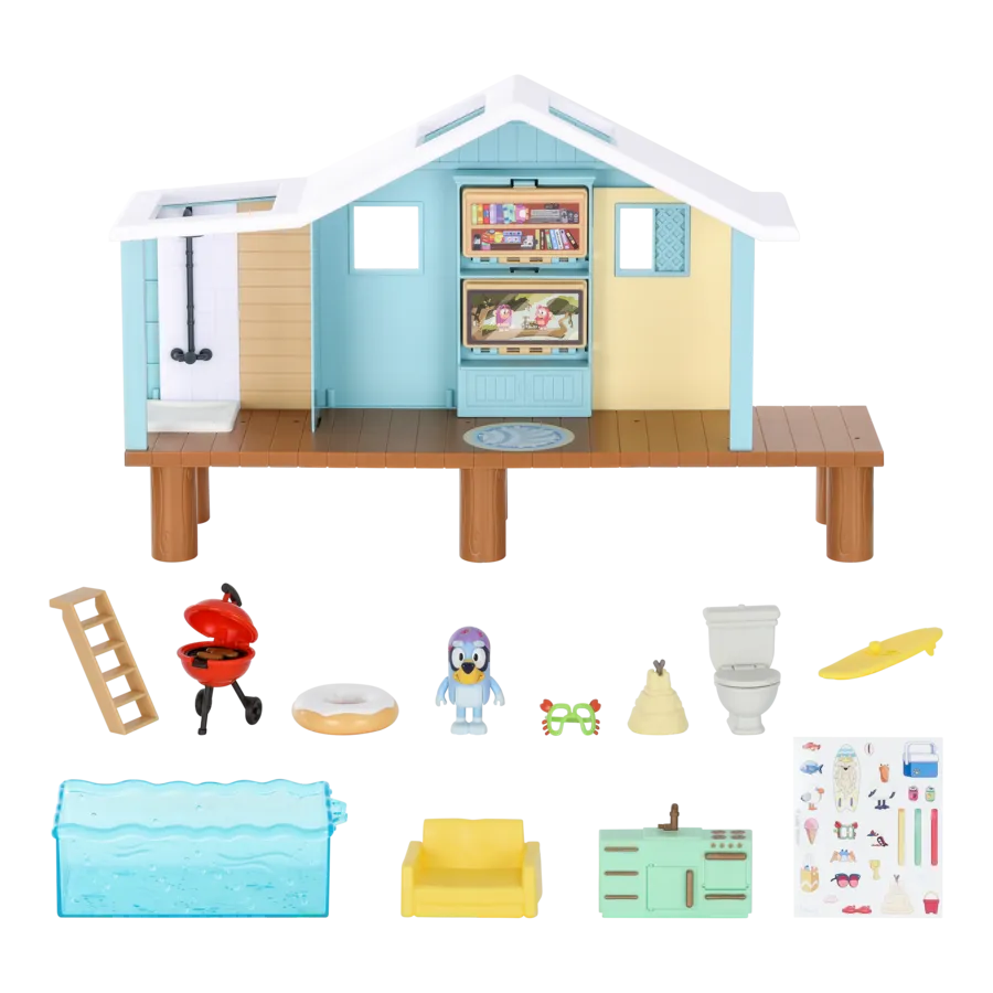 Bluey Series 9 - Bluey's Beach Cabin Playset