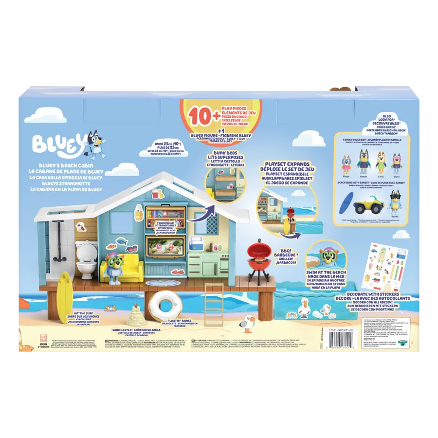 Bluey Series 9 - Bluey's Beach Cabin Playset