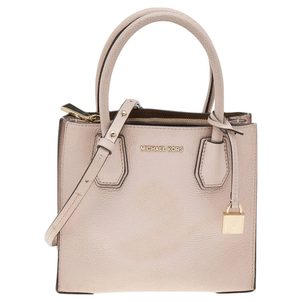 Blush Pink Leather Mini Mercer Tote