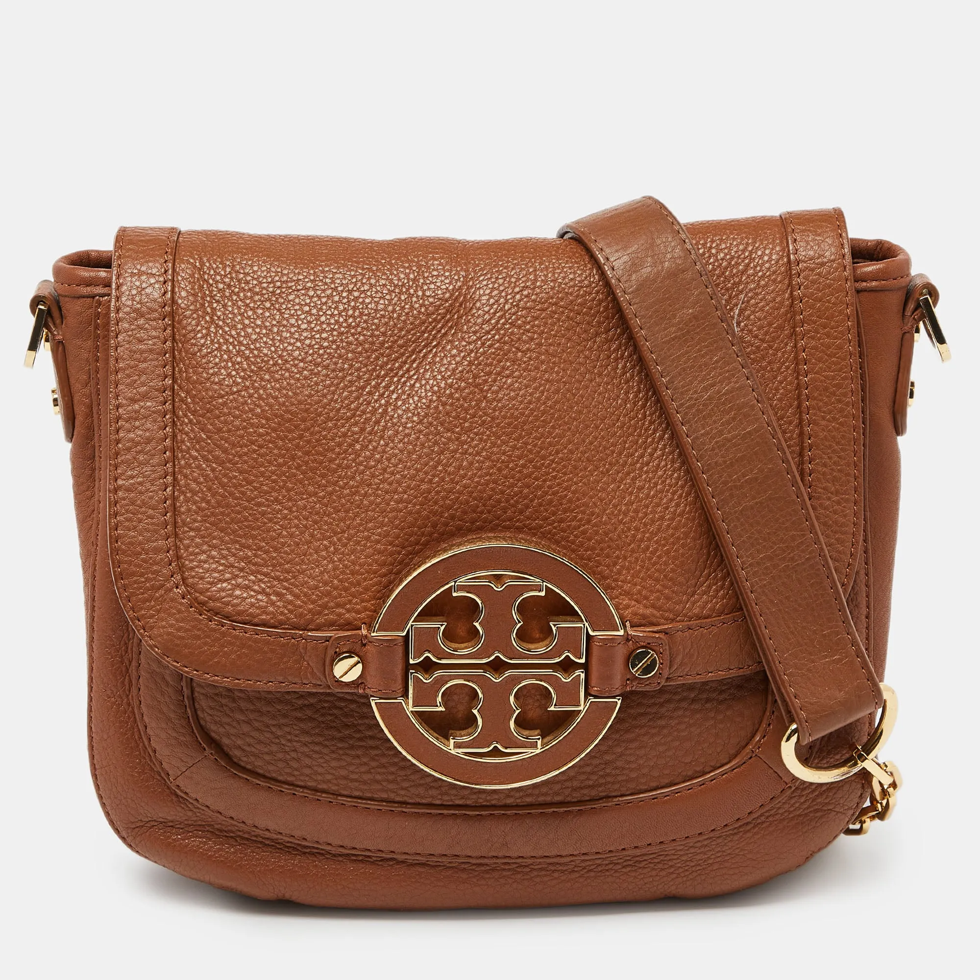 Brown Leather Amanda Crossbody Bag