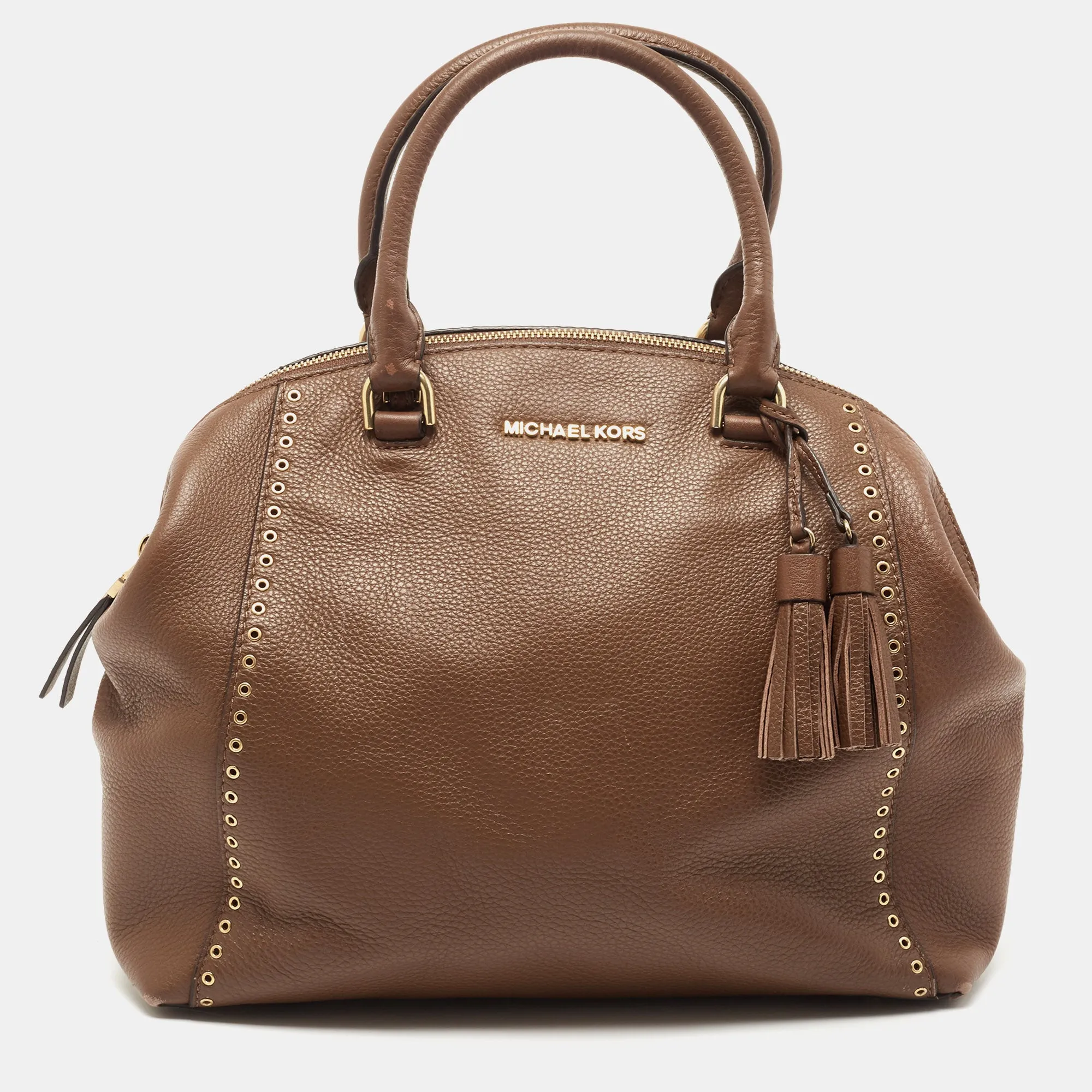 Brown Leather Riley Satchel