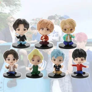 BTS BT21 Dynamite Sitting Dolls Action Figure Set of 7  | 8 cm |