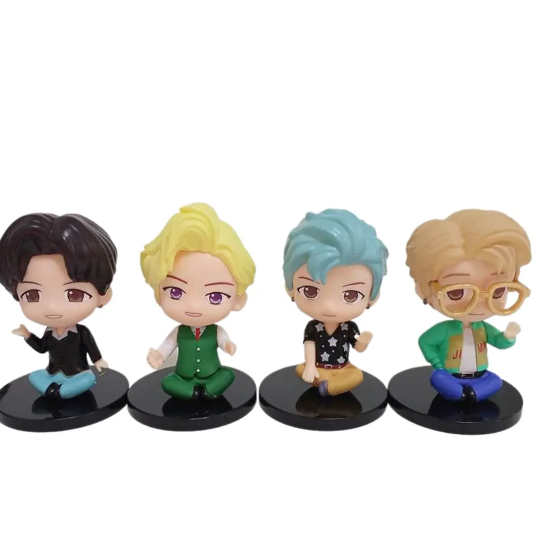 BTS BT21 Dynamite Sitting Dolls Action Figure Set of 7  | 8 cm |