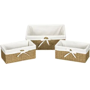 Canvas Lined Seagrass Baskets