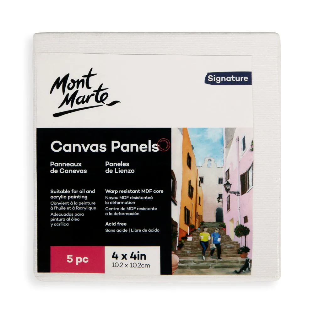 Canvas Panels Signature Pack 5 10.2 x 10.2cm (4 x 4in)