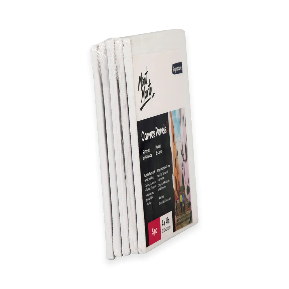 Canvas Panels Signature Pack 5 10.2 x 10.2cm (4 x 4in)