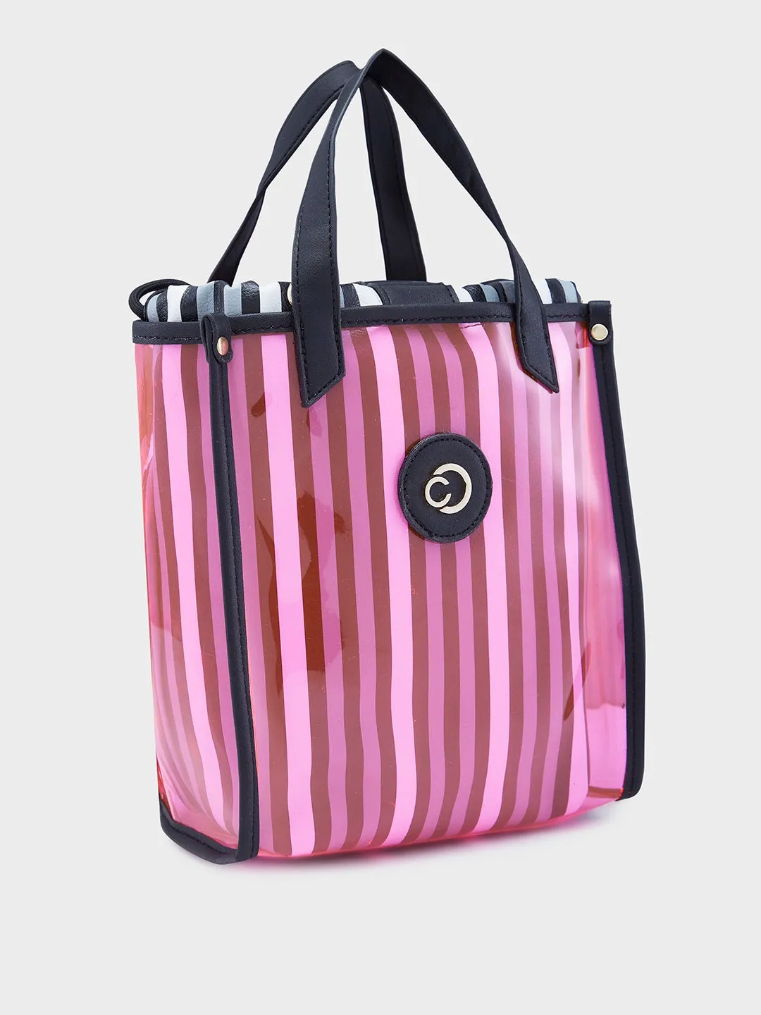 Caprese Josie Tote Small Plastic Pink