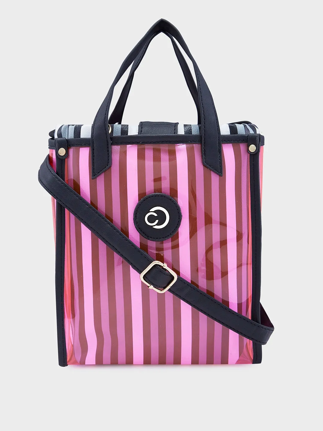 Caprese Josie Tote Small Plastic Pink