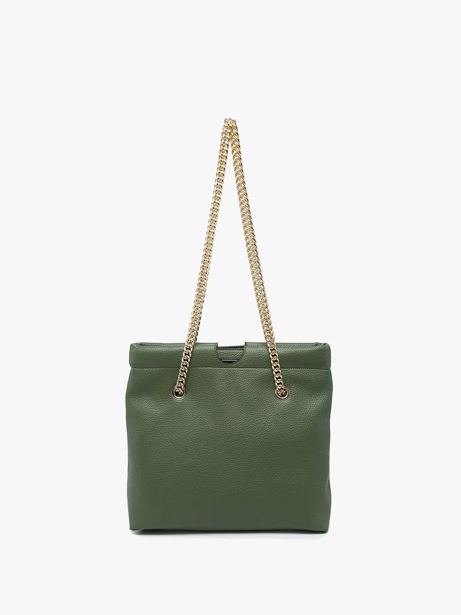 Casey Vegan Snap Hinge Satchel