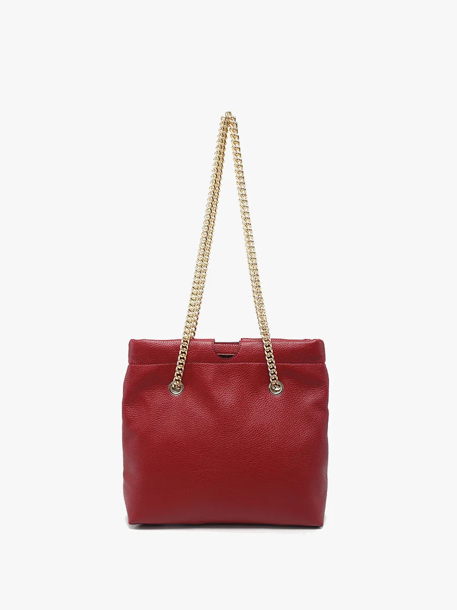 Casey Vegan Snap Hinge Satchel