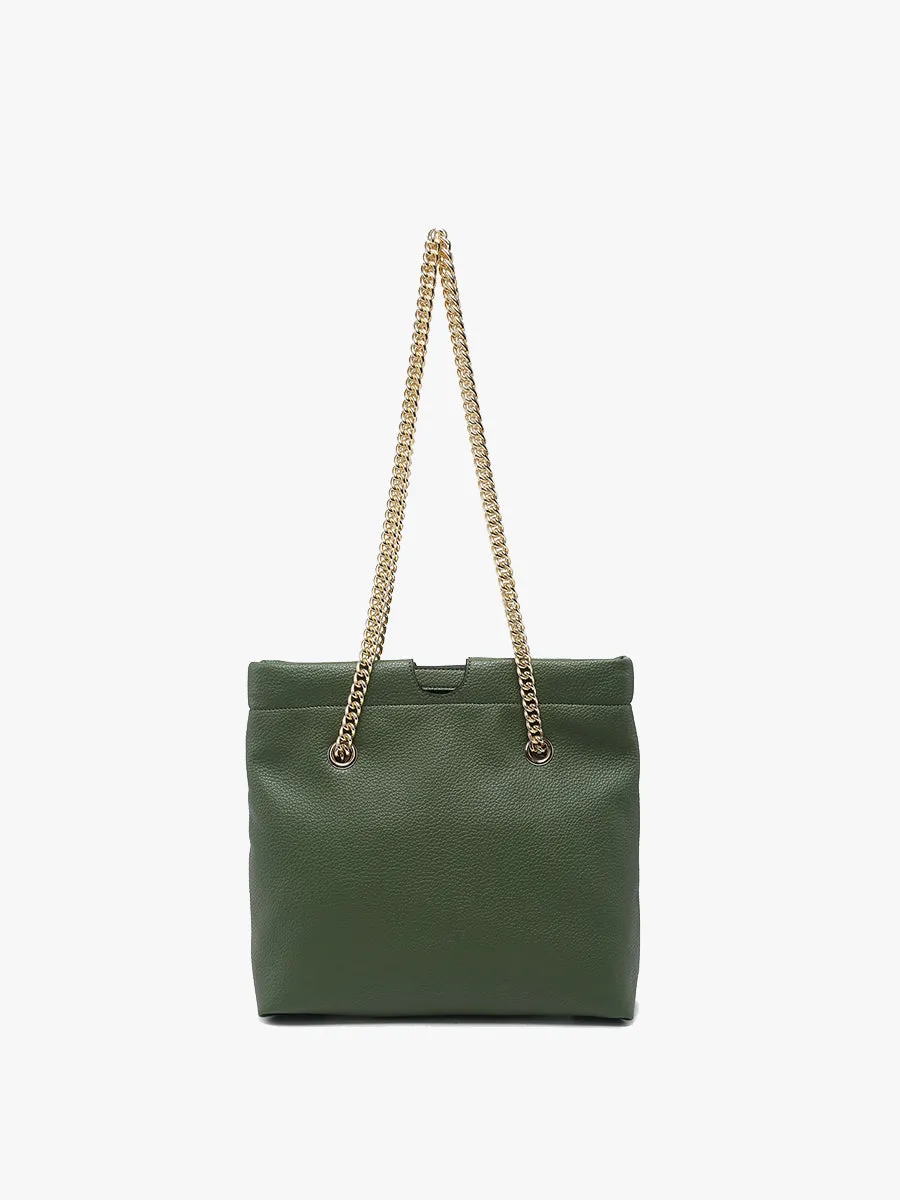 Casey Vegan Snap Hinge Satchel