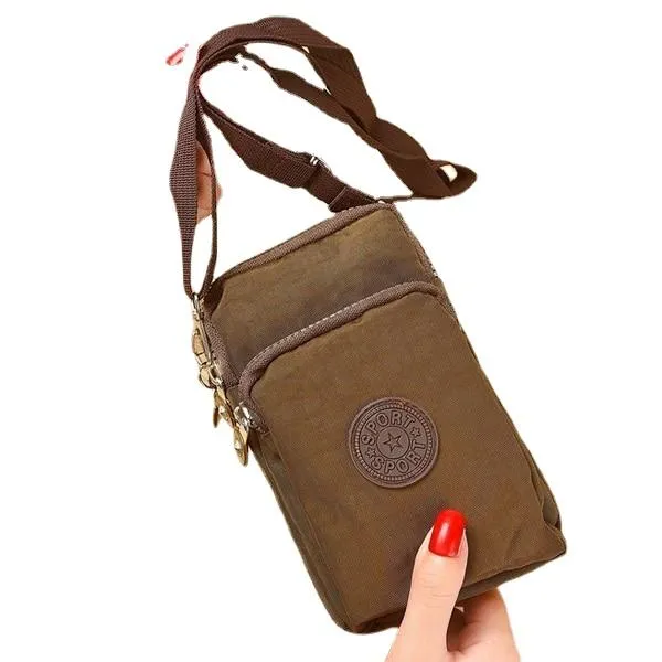 Casual Women's Zippered Flap Canvas Purse For Money Cards