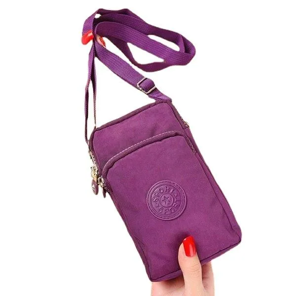 Casual Women's Zippered Flap Canvas Purse For Money Cards