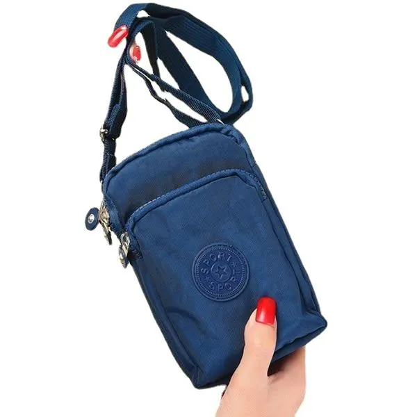 Casual Women's Zippered Flap Canvas Purse For Money Cards