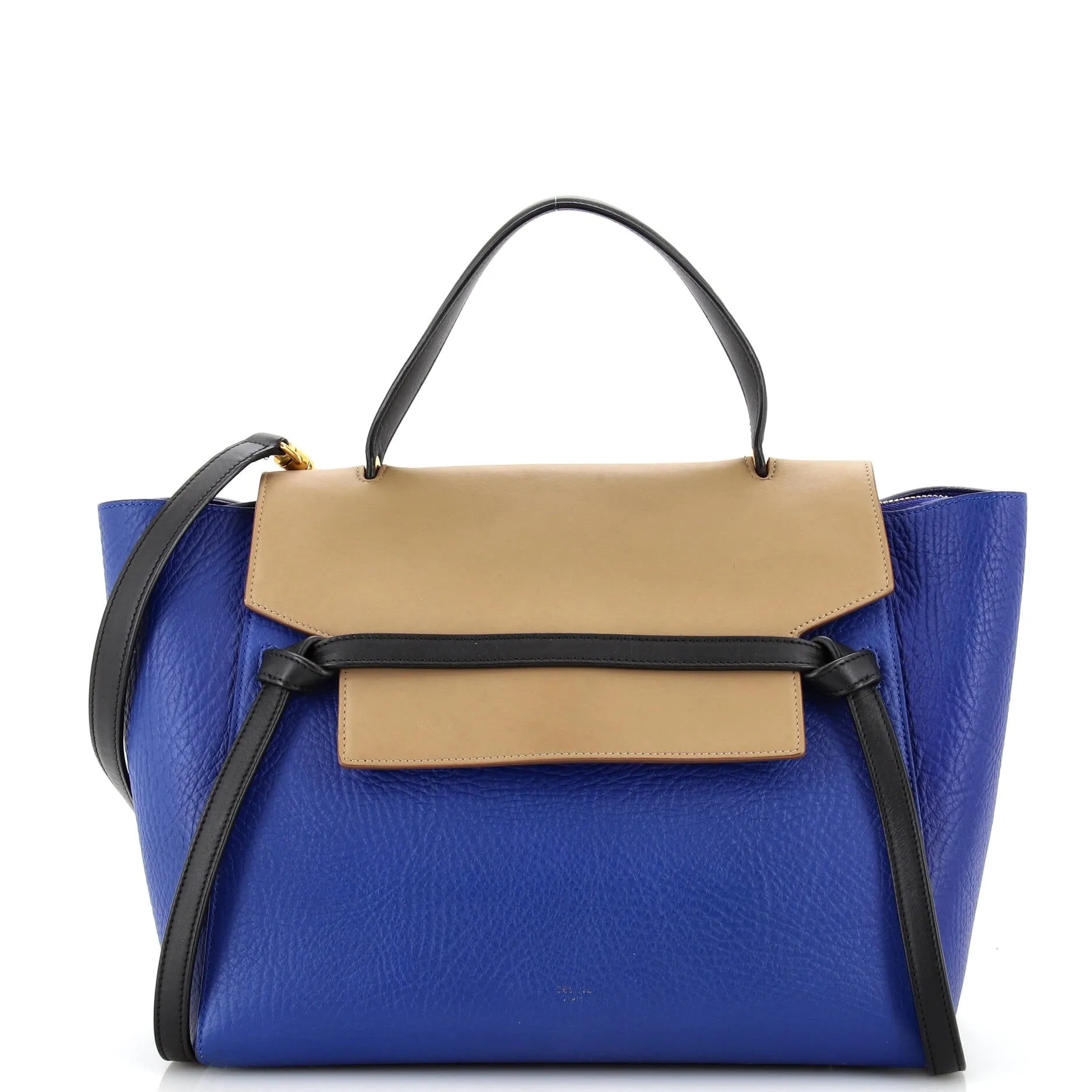 CELINE Bicolor Belt Bag Leather Mini