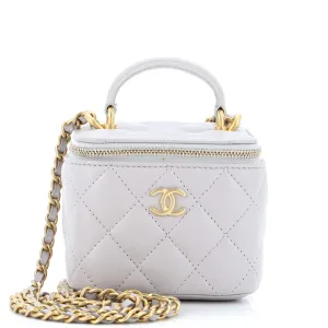 CHANEL Classic Top Handle Vanity Case with Chain Quilted Lambskin Mini