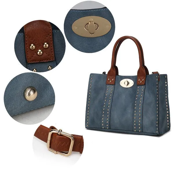 City Chic Satchel Handbag- 3 Piece Set