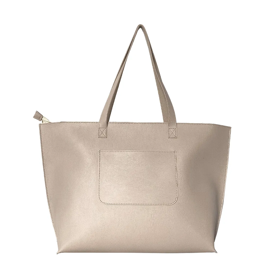 Classic Beige Tote Bag For Women & Girls