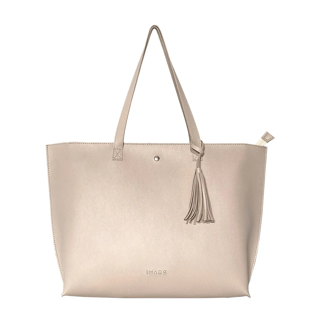 Classic Beige Tote Bag For Women & Girls